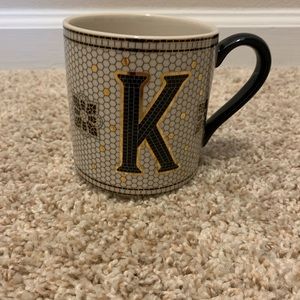 Anthropologie Art Deco “K” mug